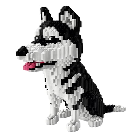 Hidpriva 5800 PCS Animal 3D Micro Building Block Set, Gift for Adults and Kids, Toy Building Blocks, Husky