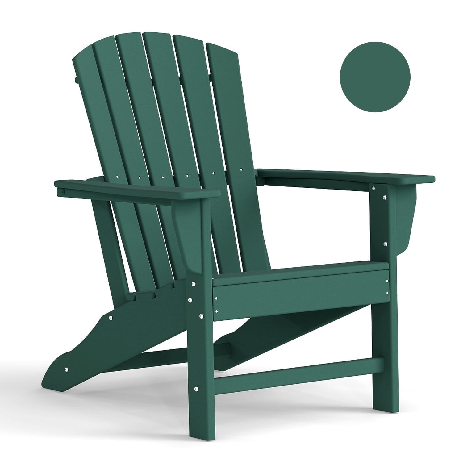 Hidpriva Adirondack Chairs, HDPE Weather Resistant Outdoor Chair w/ 400LBS Capacity for Patio, Garden and Fire Pit,Forest