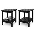 thumbnail image 1 of Hidpriva Set of 2 Adirondack Outdoor Side Table, 2-Tier HDPE Weather Resistant Patio End Table, Black, 1 of 1