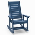 thumbnail image 1 of Hidpriva Outdoor Rocking Chair, Oversized HDPE Weather Resistant Porch Rockers for Outside Deck Balcony Front Backyard, Blue, 1 of 8