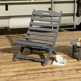 thumbnail image 1 of Hidpriva Portable All-Weather Resistant Xavier-Chair, Folding HDPE Plastic Adirondack Chairs for Outdoor Fire-Pit Patio Lawn Beach Poolside,Grey, 1 of 7