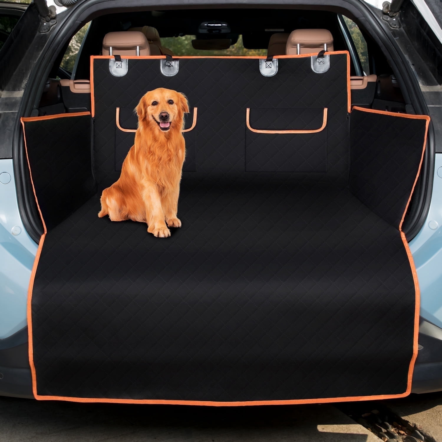 Hidpriva Waterproof Dog Back Seat Cover with Bumper Flap Protector ...