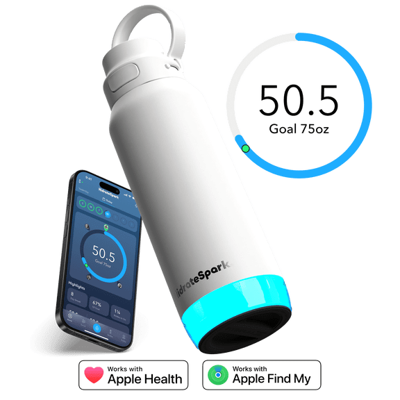 HidrateSpark PRO 2 32 oz Smart Hydration Tracking Water Bottle - Chug White
