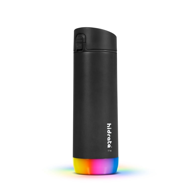Gourde Intelligente Hidrate Spark – 17 Oz (500 Ml) – Acier Inox – Bluetooth – LED – Noire