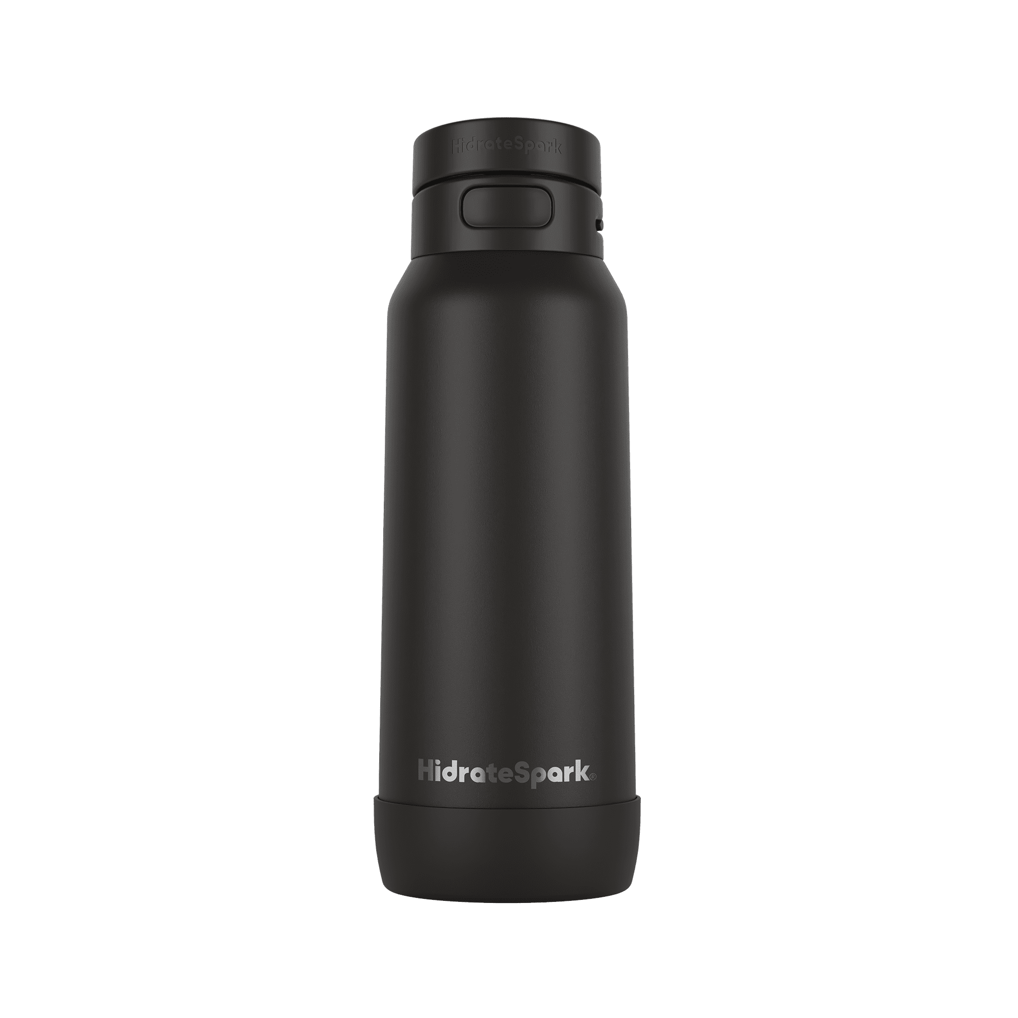 HidrateSpark 32oz Chug Water Bottle with Silicone Boot - Air Tag Compatible - Black