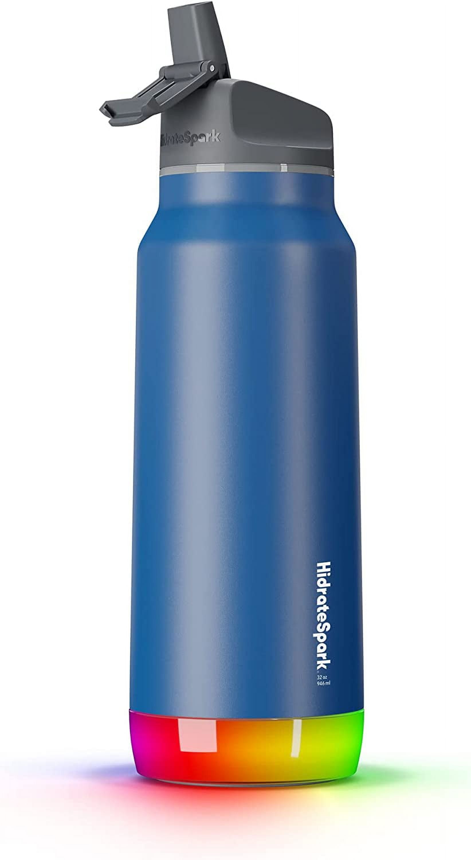 HidrateSpark PRO Smart Water Bottle Stainless Steel - Tracks Water ...