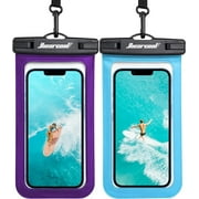 Hiearcool Universal Waterproof Phone Pouch,Underwater Dry Bag for iPhone 15 14 13 12 Pro Max XS Plus up to 8.3",IPX8 Cell Phone Case for Cruise Travel Essentials-Black&Clear-2Pack