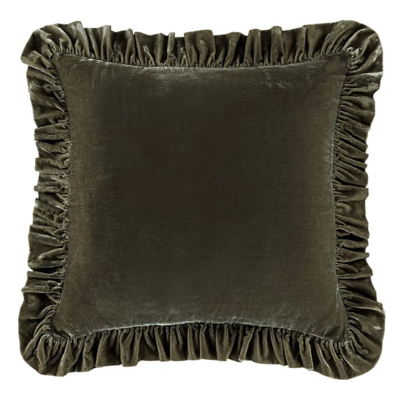 Hiend Accents Stella Euro Silk Velvet Sham 27" x 27" - Fern Green