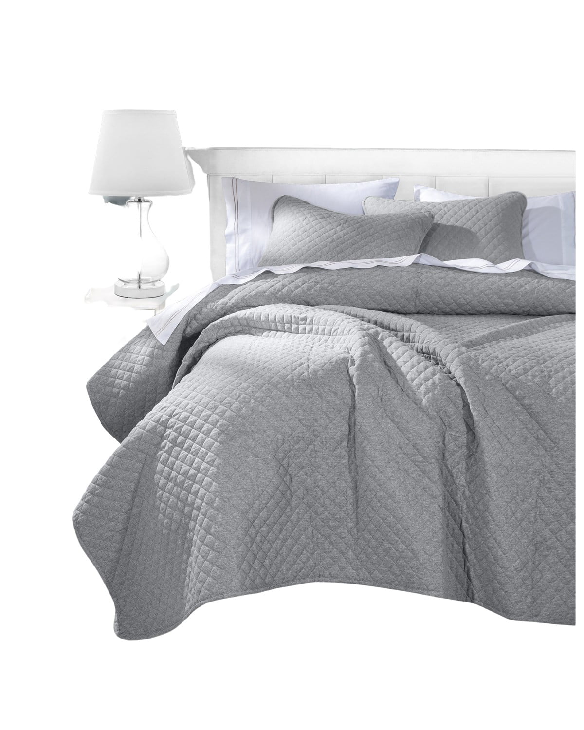 HiEnd Accents Anna Diamond Quilted Coverlet - Thumbnail 3