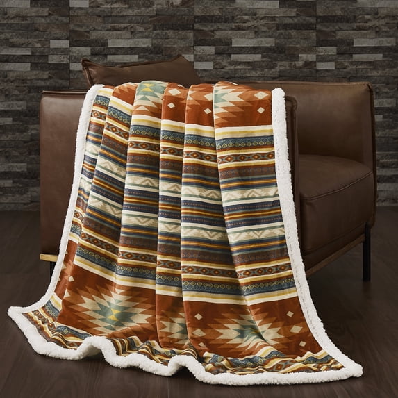 Hiend Accents Unisex Del Sol Campfire Sherpa Throw - CF1835TH-OS-OC One Size