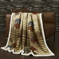 thumbnail image 1 of Hiend Accents Unisex Home On The Range Campfire Sherpa Throw - CF2237TH-OS-OC One Size, 1 of 10