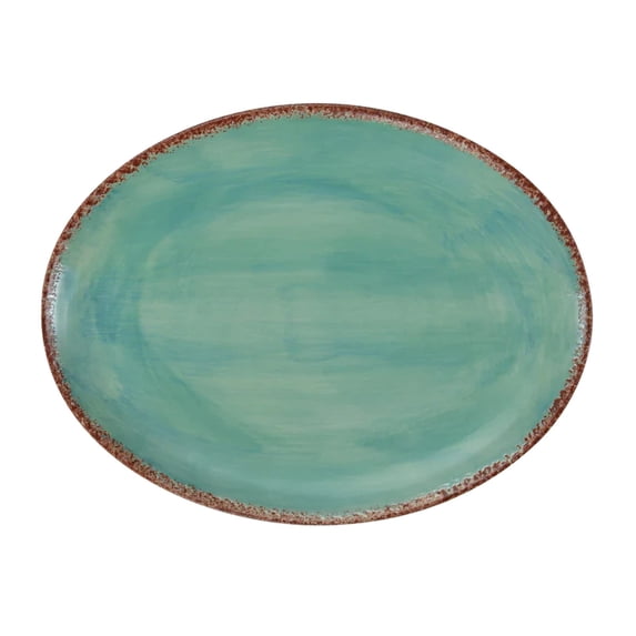 Hiend Accents Unisex Patina Ceramic Serving Platter - DI2112SP-01-TQ One Size