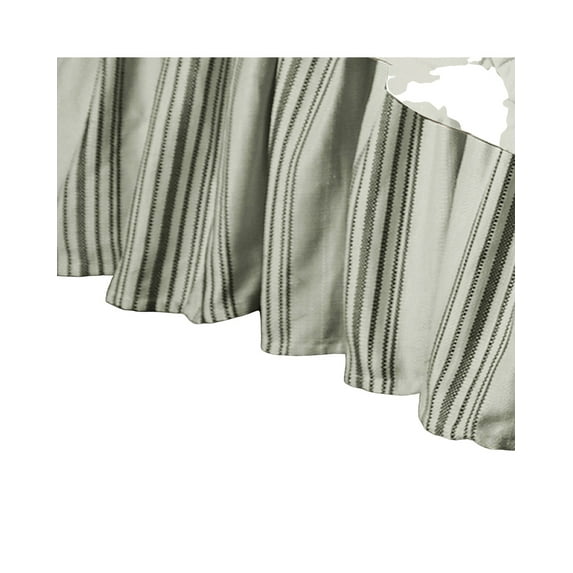 Hiend Accents Unisex Prescott Taupe Stripe Bedskirt King Taupe One Size