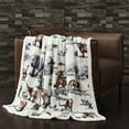 thumbnail image 1 of Hiend Accents Unisex Ranch Life Western Toile Campfire Sherpa Throw - CF2138TH-OS-DF One Size, 1 of 8