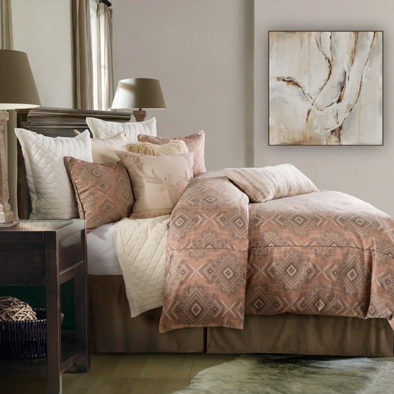 Hiend Accents Unisex Super Queen 3 Piece Sedona Comforter Set Pink One Size