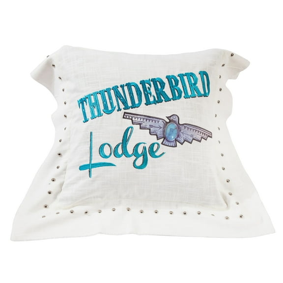 Hiend Accents Unisex Thunderbird Linen Pillow White One Size