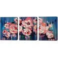 thumbnail image 1 of Hieng 3 Panel Flower Wall Art Giclee Blossom Pink Peony Painting Print on Canvas Floral Wall Decor Gallery Wrap for Living Room Home Decorationpcs, 1 of 6