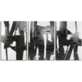 thumbnail image 1 of Hieng 3 Panels Black and White Abstract Canvas Wall Art Prints Textured Painting for Living Room （Only canvas）, 1 of 5