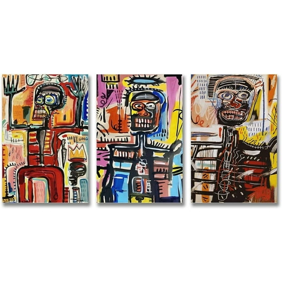 Hieng 3 Piece Canvas Wall Art,Modern Colorful Abstract Pictures Poster,Set of 3 Print on Canvas Painting Wallfor Living Room Home Decor Boy Gift