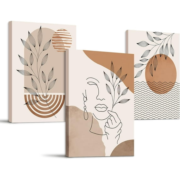 Hieng 3 Piece Lotus Flower Canvas Wall Art for Living Room, Blue Floral Picture Wall Decor for Dining Room Bedroom, Art Print Painting for Home Decorations(Only canvas)