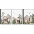 thumbnail image 1 of Hieng 3 Piece Nursery Woodland Wildlife Canvas Wall Art Animal Forest Bear Fox Cute Wall Art Decor Poster Print Painting For Boy Baby Children's Room Unframed (only canvas), 1 of 6