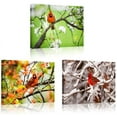 thumbnail image 1 of Hieng 3 Pieces Canvas Wall Art Northern Cardinal Perched In A Tree Photograph Printed On Canvas Animal Poster Giclee Artwork For Home Wall Decorationch(only canvas), 1 of 6