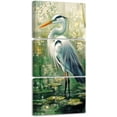 thumbnail image 1 of Hieng 3 Pieces Heron Wall Art Coastal Bird Paintings Blue Heron Pictures Beach Crane Canvas Prints Seaside Animal Artwork for Bathroom Farmhouse Decor Unframed, 1 of 6