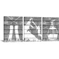 thumbnail image 1 of Hieng 3 Pieces Ski Wall Art Decor Abstract Mountain Painting Picture Canvas Print Rustic Snowboards with Wood Background Artwork for Home Living Room Grey Decor, 1 of 6
