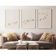 thumbnail image 1 of Hieng 3 Pieces Vintage Wildflowers Poster Canvas Print Botanical Wall Art Watercolor Flowers Painting Artwork Modern Farmhouse Living Room Wall Decor With Inner Frame, 1 of 6