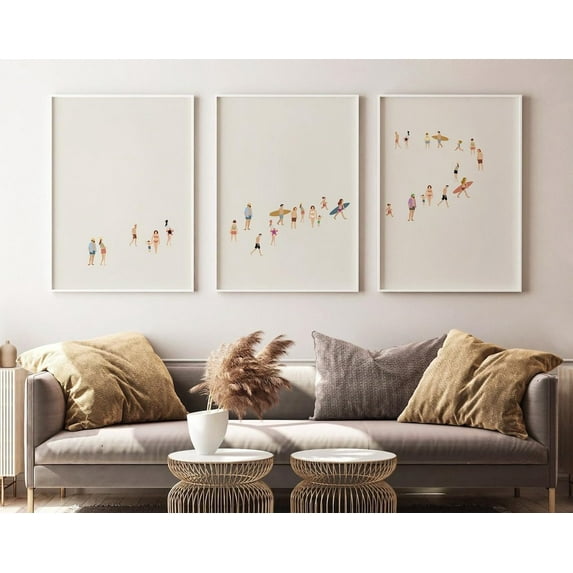 Hieng 3 Pieces Vintage Wildflowers Poster Canvas Print Botanical Wall Art Watercolor Flowers Painting Artwork Modern Farmhouse Living Room Wall Decor With Inner Frame