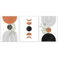 thumbnail image 1 of Hieng 3PCS/Sets Vintage Boho Geometry Line Leaf Posters Canvas Painting Abstract Botanical Wall Art for Kitchen Home Decor, 1 of 6