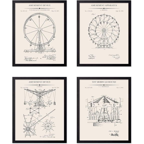 Hieng 3Piece Bridge Blueprint Poster Bridge Construction Patent Print Architecture Art Pathway Art Roadway Art Architect Art Living Room or Office Decor UNFRAMED Wall Art