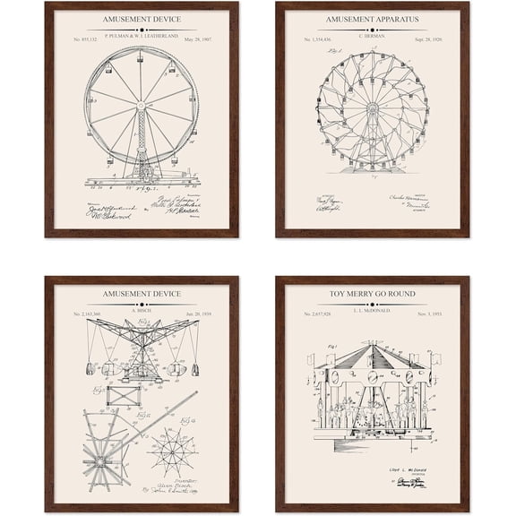 Hieng 3Piece Bridge Blueprint Poster Bridge Construction Patent Print Architecture Art Pathway Art Roadway Art Architect Art Living Room or Office Decor UNFRAMED Wall Art
