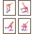 thumbnail image 1 of Hieng 3Piece Sports Poster Soccer Print Silhouette & Athlete Art Soccer Player Watercolor & Physical Education Colorful Gym or Office UNFRAMED Wall Decor, 1 of 6