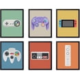 thumbnail image 1 of Hieng 3Piece Video Game Print Controller Poster Geeky Art Gaming Zone & Icons Gamer Gift Great Game Room, Man Cave or Boy's Bedroom Decor UNFRAMED Wall Art, 1 of 6