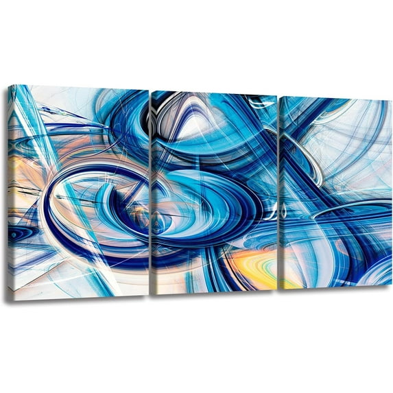 Hieng 3Pieces Canvas Wall Art Decor Modern Artwork Painting Print Abstract Brown And Beige Swirls Poster Wall Art for Living Room Home Decoration (Only canvas)