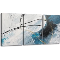 Hieng 3Pieces Canvas Wall Art Decor Modern Artwork Painting Print Abstract Brown And Beige Swirls Poster Wall Art for Living Room Home Decoration （Only canvas）