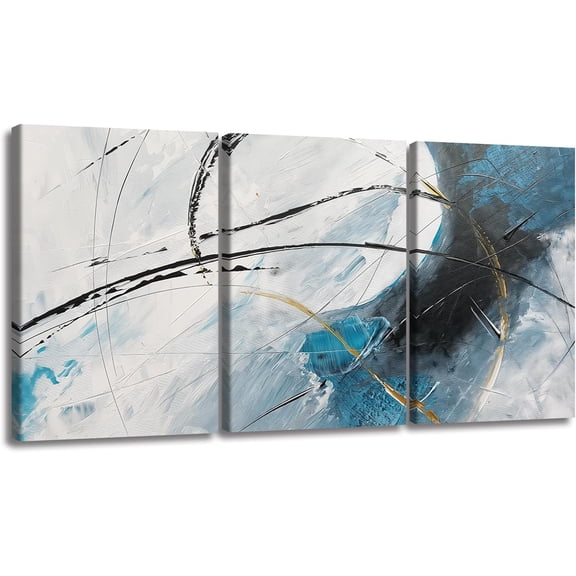 Hieng 3Pieces Canvas Wall Art Decor Modern Artwork Painting Print Abstract Brown And Beige Swirls Poster Wall Art for Living Room Home Decoration （Only canvas）