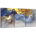 thumbnail image 1 of Hieng 3Pieces Canvas Wall Art Decor Modern Artwork Print Abstract Colorful Brushstrokes Landscape Painting Poster Wall Art for Living Room Home Decoration（Only canvas）, 1 of 6
