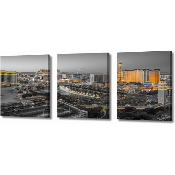Hieng America Hawthorne Bridge Picture Canvas Paintings Wall Decor 3 Piece Black and White City Skyline Pictures Black and White Wall Art Posters and Prints
