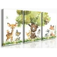 thumbnail image 1 of Hieng Baby Boy Nursery Wall Decor,Forest Animal Fox Bear Wall Hieng Set of 3 Boy Adventure Toddler Room Nursery Decor,Watercolor Mountain Forest Nature Woodland Painting Pictures for Bedroom, 1 of 6