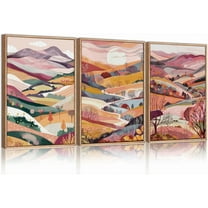 Hieng Black Abstract Floral Wall Art Dark Boho Botanical Canvas Prints Beige Mid Century Pictures Modern Retro Flowers Posters Minimalist Art Paintings Aesthetic Apartment Wall Decor Unframed