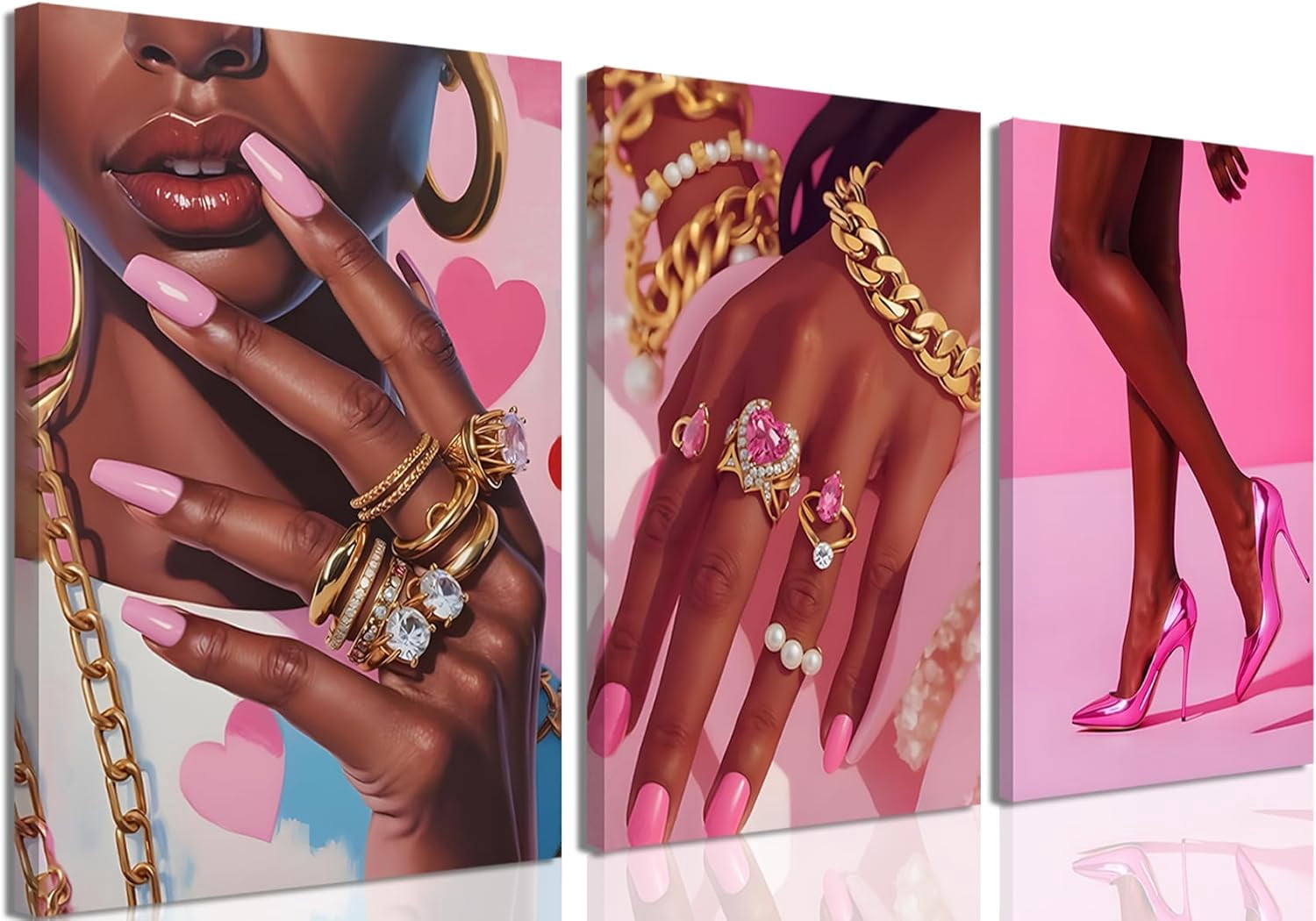 Hieng Hieng Black Girl Posters Wall Art Black Woman African American Women ...