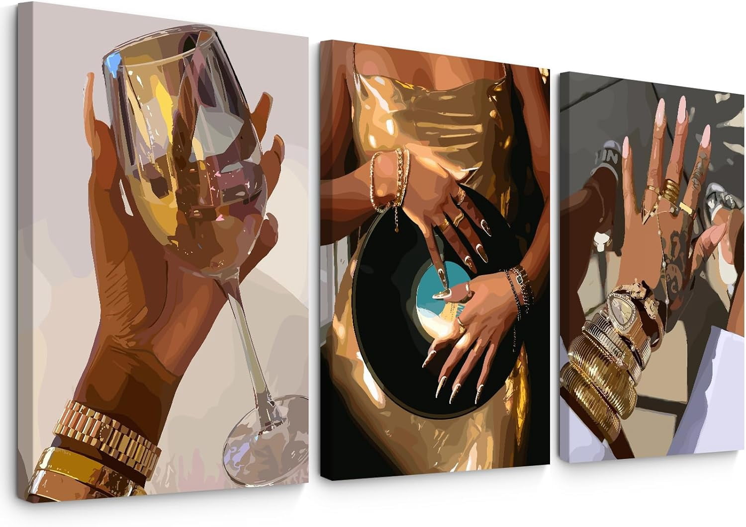 Hieng Black Girl Wall Art Black Woman Pictures African American Art ...