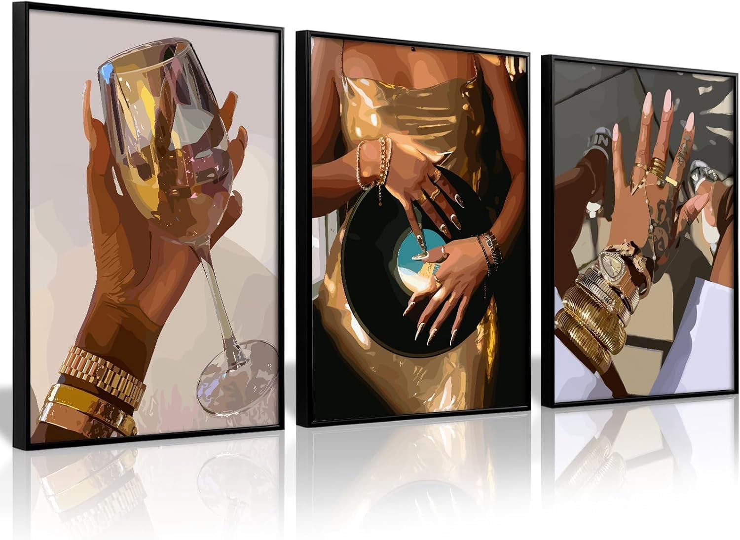 Hieng Black Girl Wall Art Black Woman Pictures African American Art ...