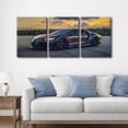 thumbnail image 1 of Hieng Black Supercar at Sunset Canvas Prints Hypercar Wall Art Paintings Sports Car Posters Stretched Pictures for Living Room Modern Home Decor Wall Art Decorations（Only canvas）, 1 of 6