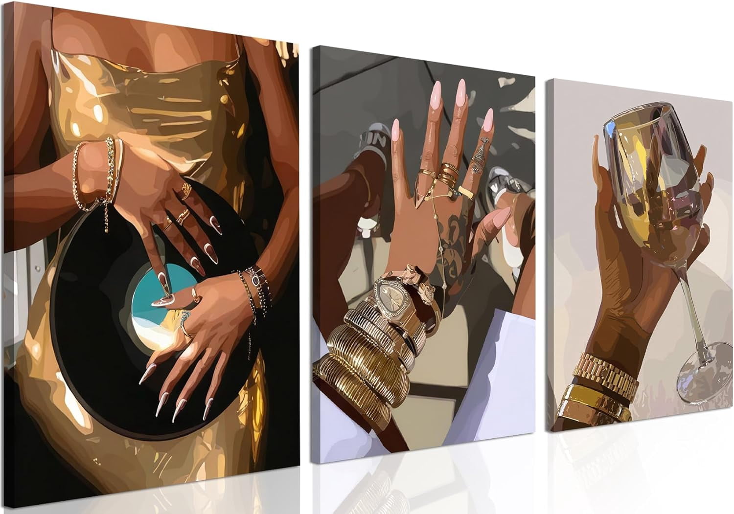 Hieng Black Woman Wall Art Fashion African American Women Wall Decor ...