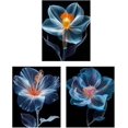 thumbnail image 1 of Hieng Blue Bathroom Wall Art Canvas Prints,Floral Art Posters Bedroom Aesthetics Flowers Wall Decor（Only canvas）, 1 of 6