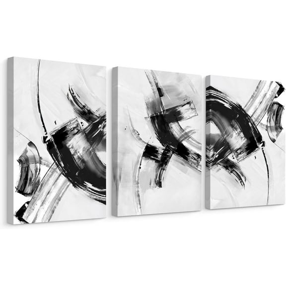 Hieng Blue Canavs Wall Art for Living Room Decor Abstract Blue and White Painting Canvas Print Artwork Set for Bedroom Decor Navy Blue Canvas Wall Decor（Only canvas）
