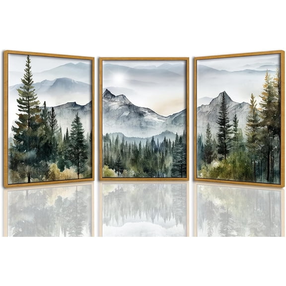 Hieng Boho Flower Canvas Wall Art Abstract Floral Pictures Prints Set of 3 Minimalist Botanical Painting Poster Flower Market Aesthetic Wall Decor for Living room Bedroom